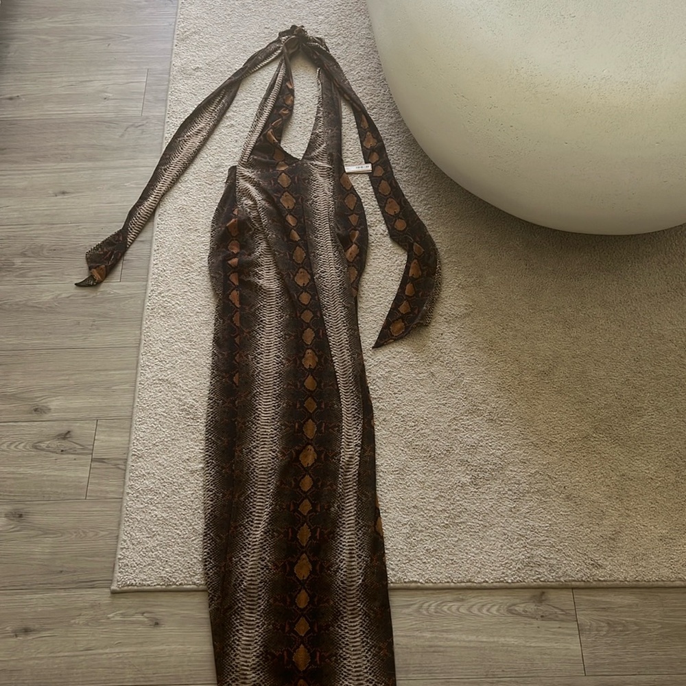 Skims mesh snake dress